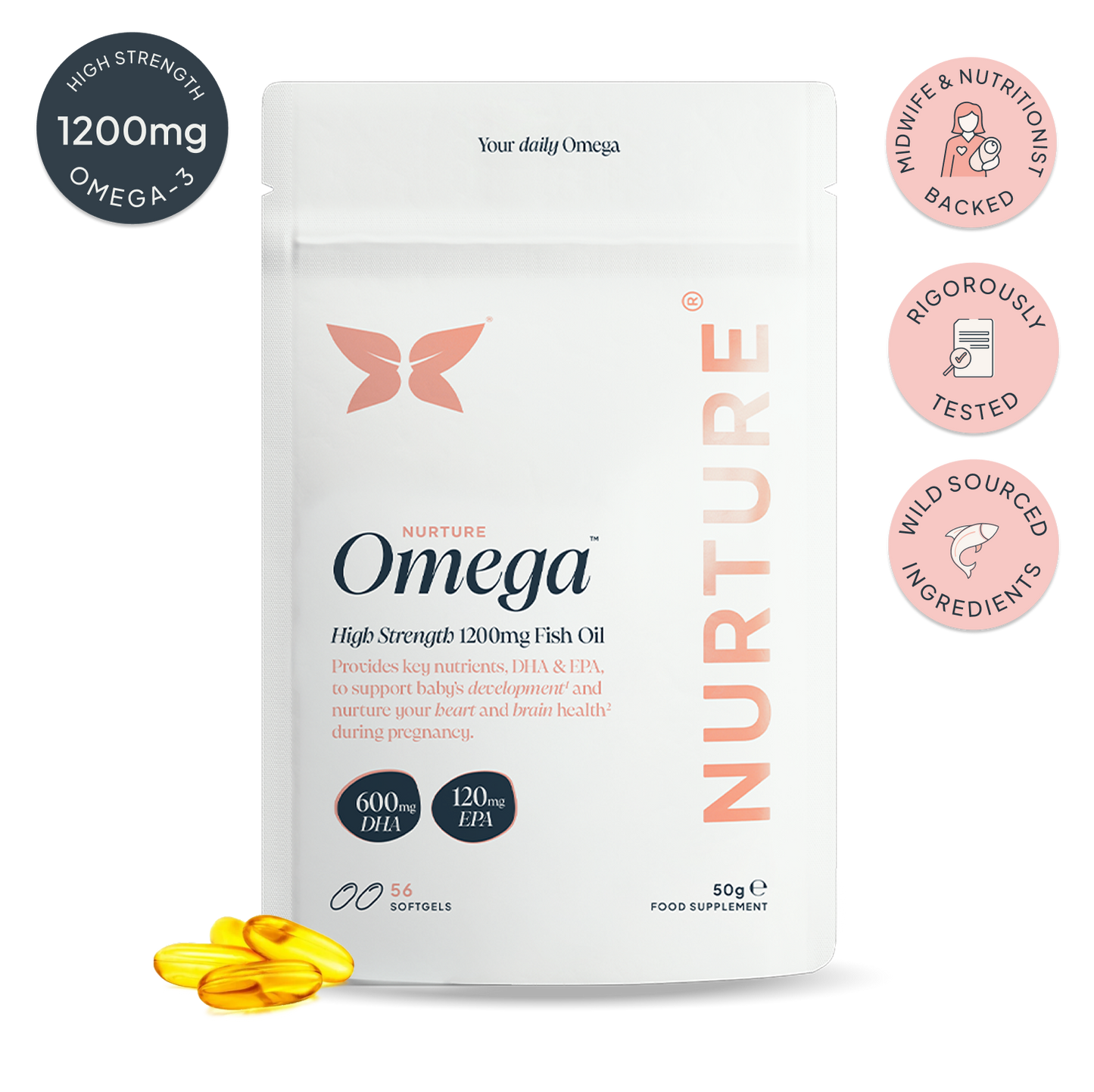 NurtureOmega™ | High-Strength Omega-3 Pregnancy Supplement