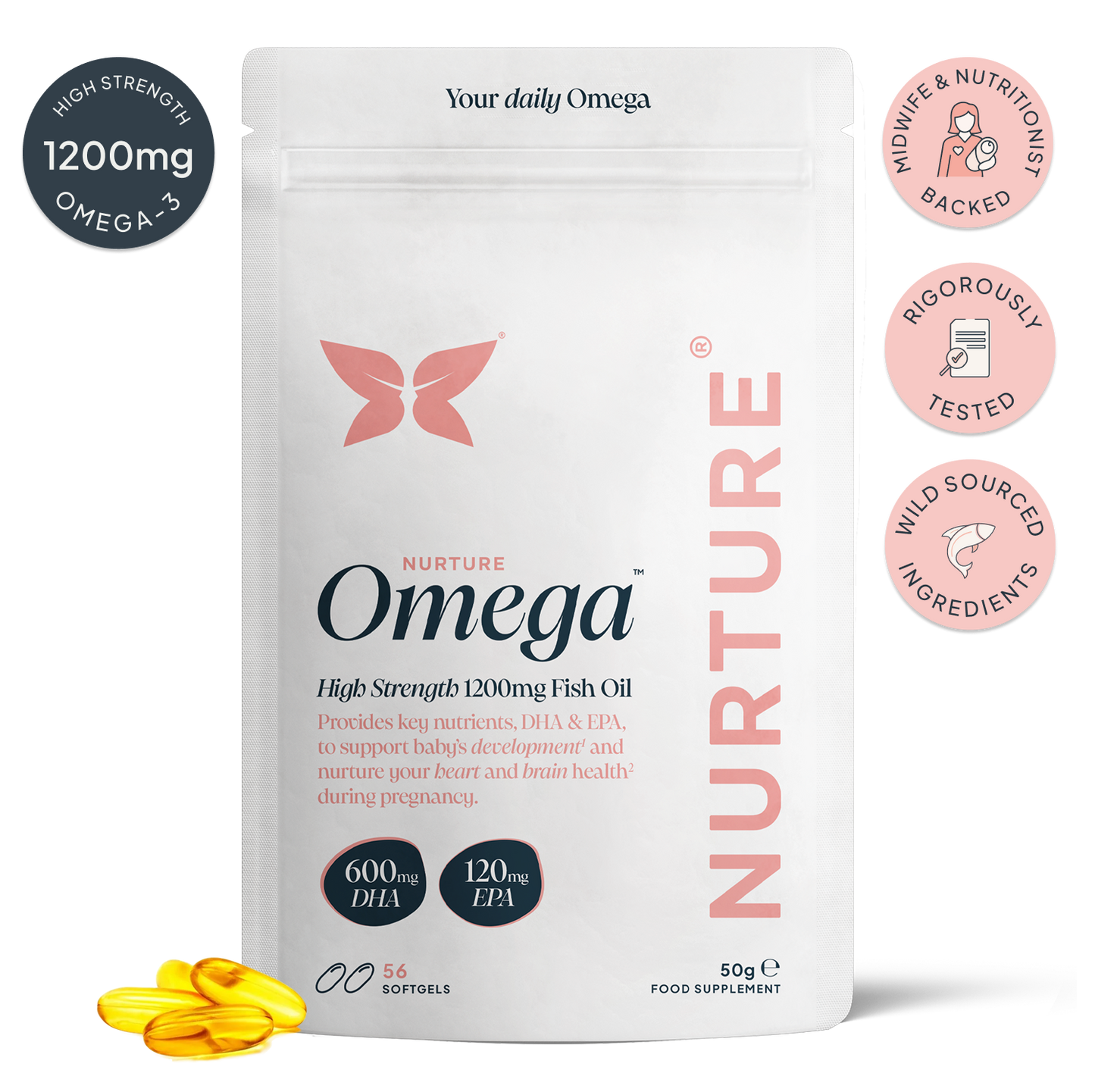 NurtureOmega™ | High-Strength Omega-3 Pregnancy Supplement
