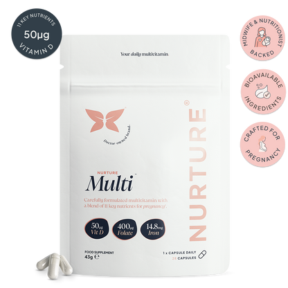 NurtureMulti™ | Pregnancy Multivitamin with Vitamin D & Folic Acid