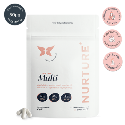 NurtureMulti™ | Pregnancy Multivitamin with Vitamin D & Folic Acid