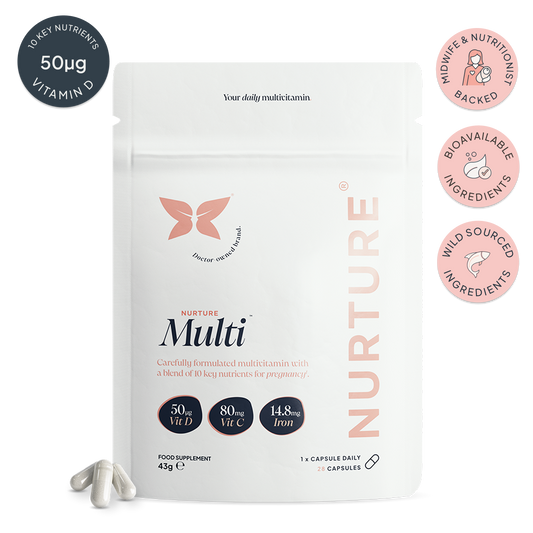 NurtureMulti™ | Pregnancy Multivitamin with Vitamin D & Folic Acid