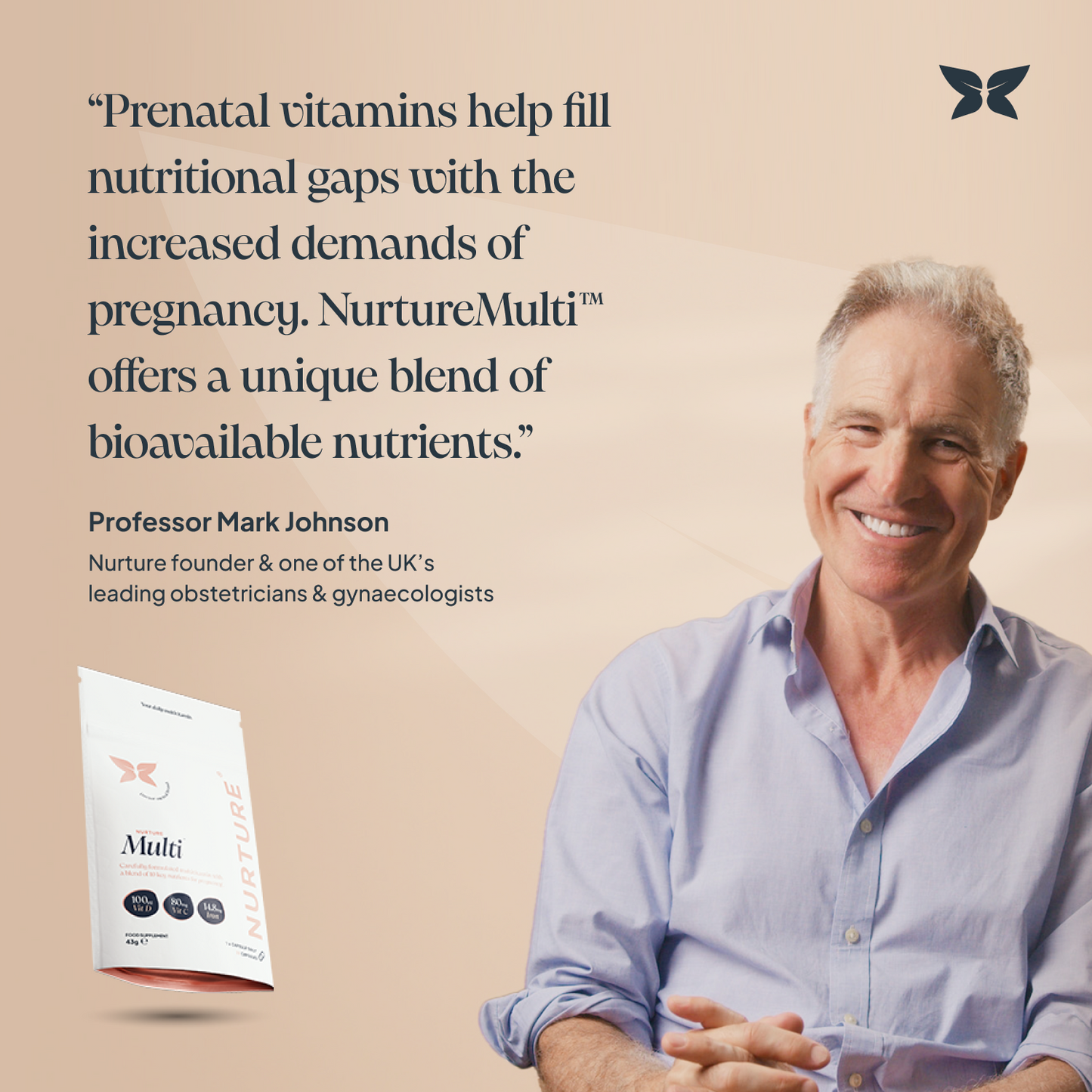 NurtureMulti™ | Pregnancy Multivitamin with Vitamin D & Folic Acid