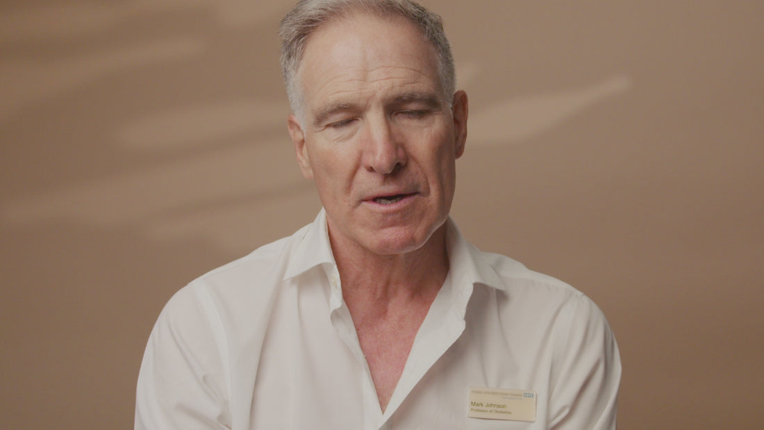 Professor Mark Johnson in a video explaining the benefits of prolonging a pregnancy. Even just a week can make a huge impact when a baby is born preterm. 